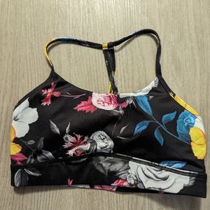 Zyia Active Dark Floral Mesh Sports Bra